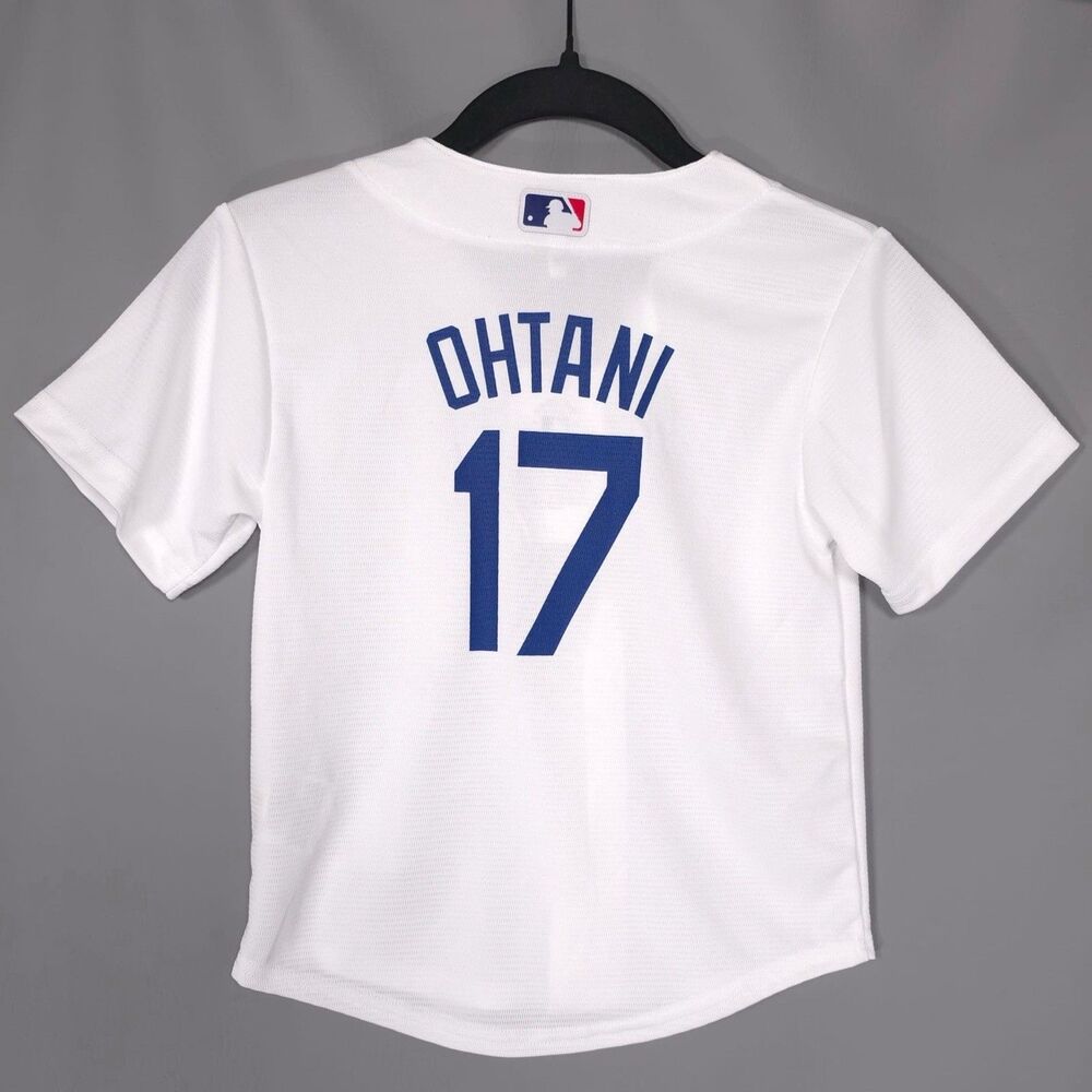 NIKE Kids Boys New Jersey MLB Dodgers LARGE‎ 7 White 9Z3B3ZWAP SHOHEI OHTANI